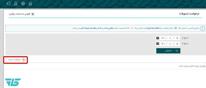 درخواست وام جدید رسالت